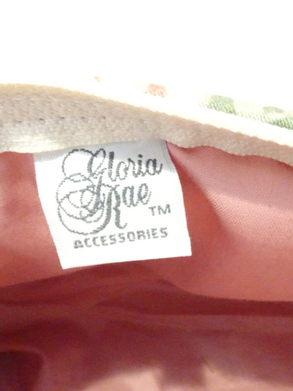 Gloria Rae Duffel Bag Flower Print Cottagecore Pink Green Vintage Fairy - Picture 7 of 7